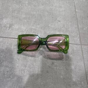 Women's Green and Pink Sunglass